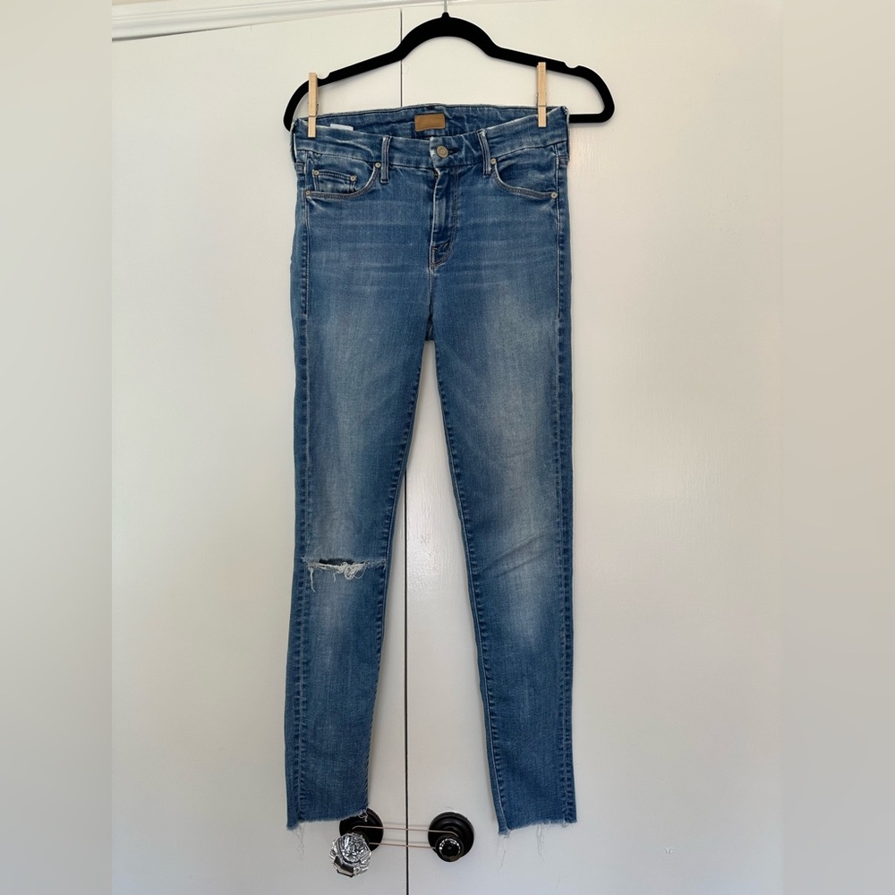 MOTHER The Looker Distressed Skinny Jeans | Size 26